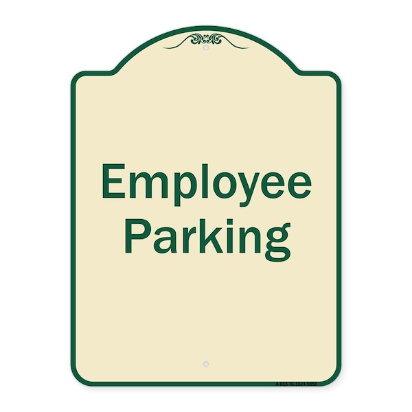 Signmission Designer Series-Employee Parking Sign, Tan & Green Heavy-Gauge Aluminum, 24" x 18", TG-1824-9850 A-DES-TG-1824-9850 - main